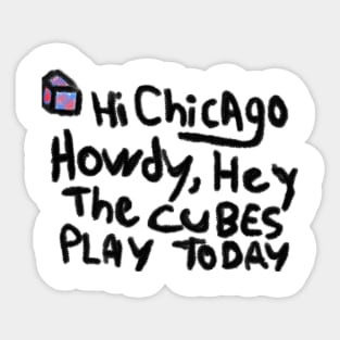 Unofficially Unlicensed Tees - howdy hey cubes play Sticker